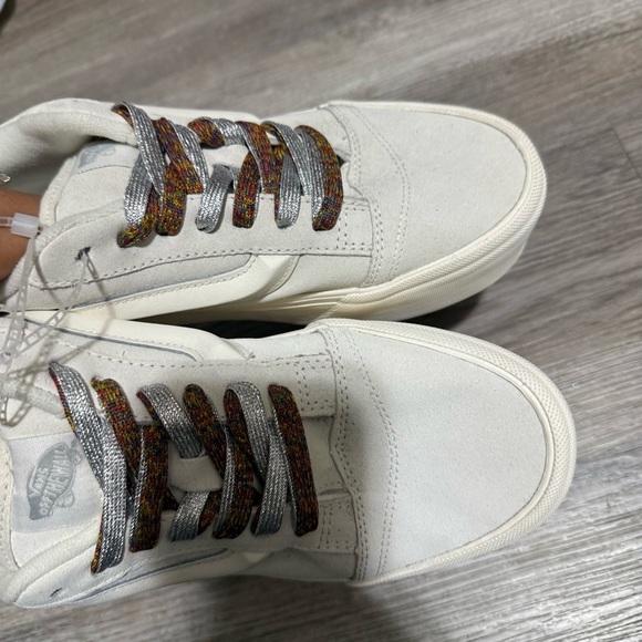 Vans Old Skool Chunky Platform White Sneakers Double Lace NEW NWT - Picture 4 of 11